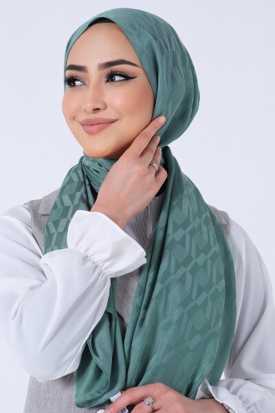Çim Yeşili Esila Jakar Şal - 3