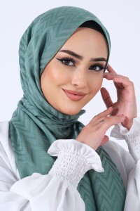 Çim Yeşili Lino Jakar Şal 