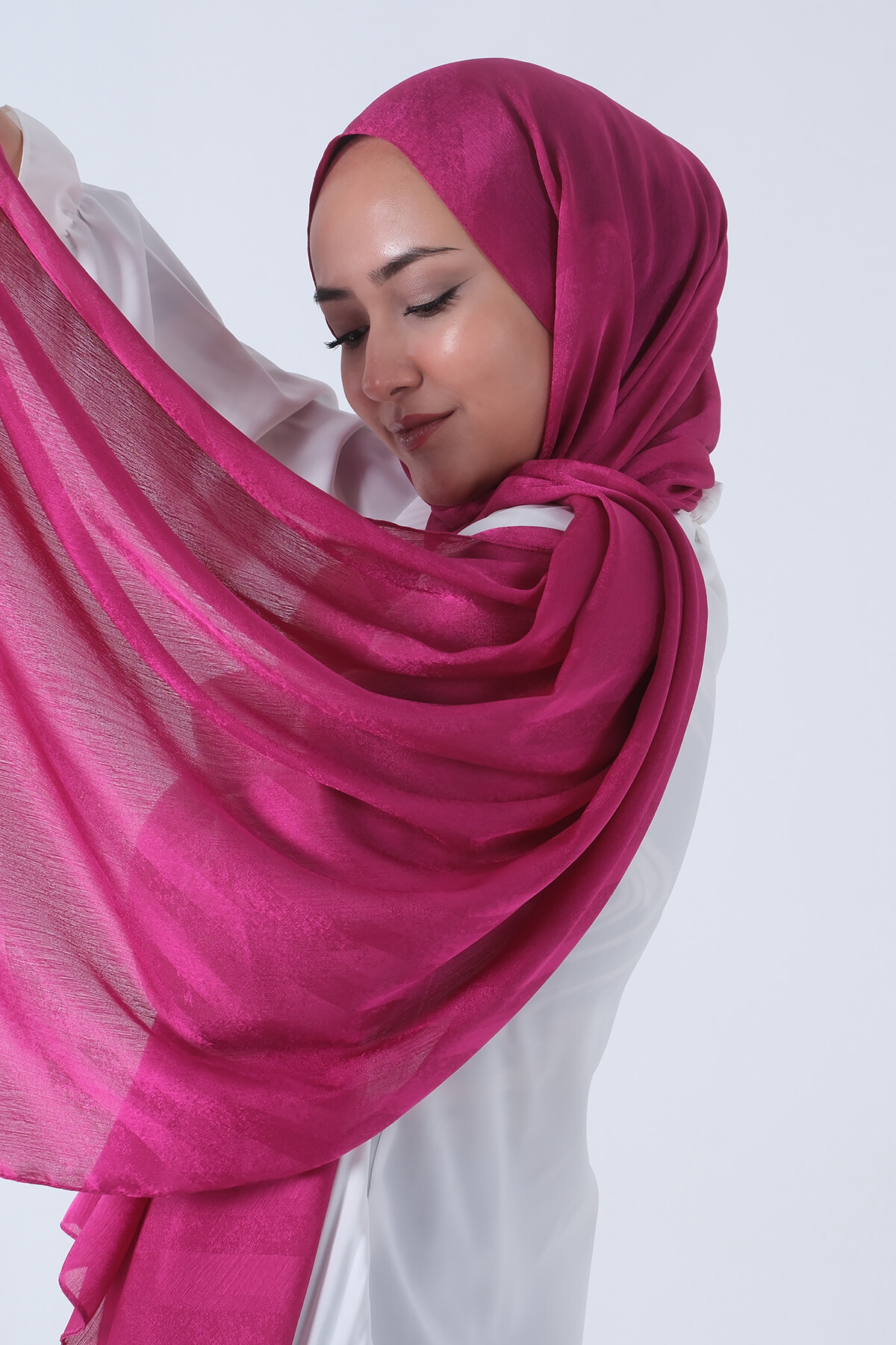 Fuşya Ahsen Jakar Şal - harem