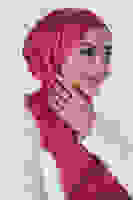 Fuşya Janjan Şal Fuşya