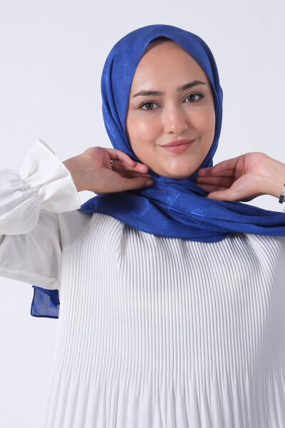 Gece Mavisi Ahsen Jakar Şal - 5