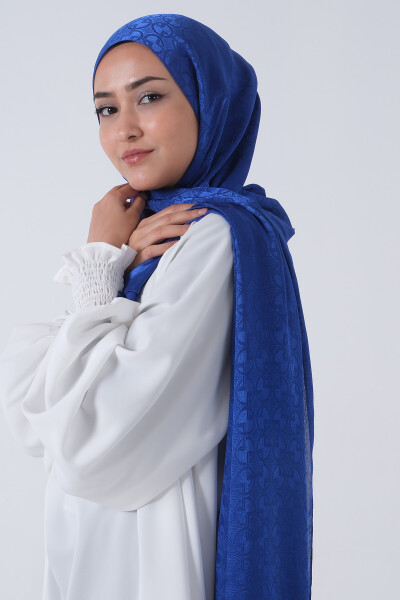 Gece Mavisi Beyza Jakar Şal - 5