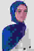 Gece Mavisi Janjan Şal Gece Mavisi