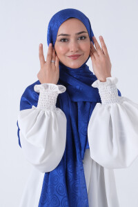 Gece Mavisi Nefes Jakar Şal 