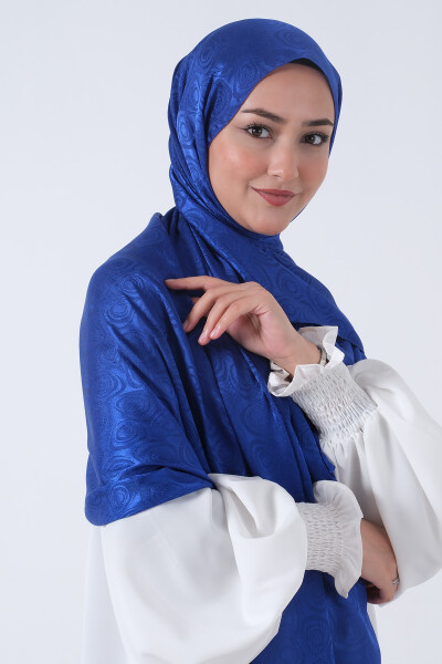 Gece Mavisi Nefes Jakar Şal - 3