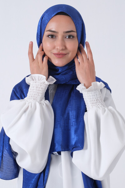 Gece Mavisi Nisa Jakar Şal - 2
