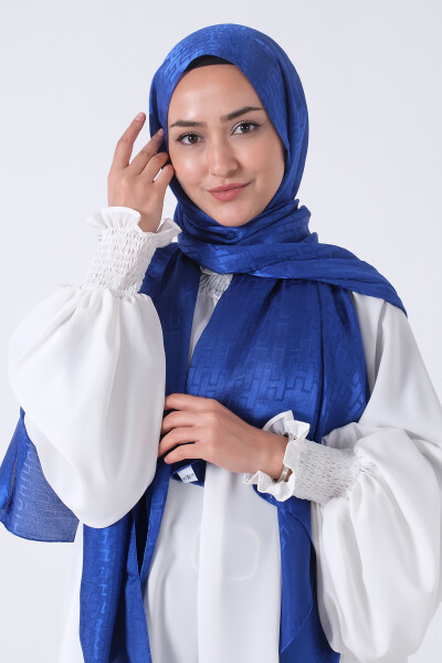 Gece Mavisi Nisa Jakar Şal - 3