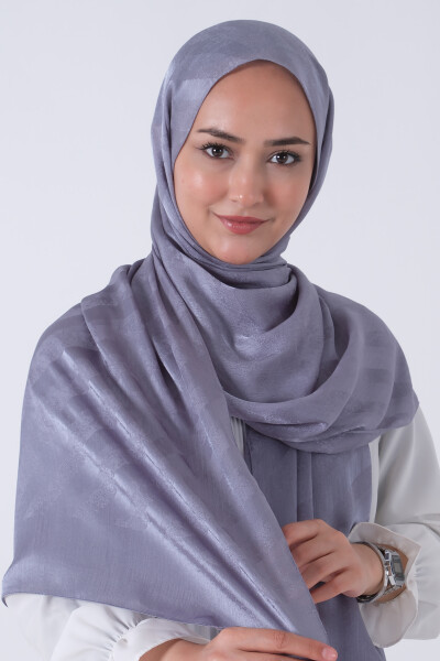 Gri Ahsen Jakar Şal - 2