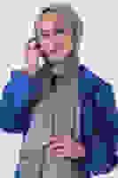 Gri Beyza Jakar Şal Gri