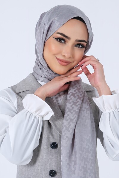 Gri Eslem Jakar Şal - 2