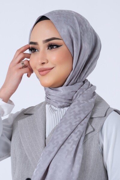 Gri Eslem Jakar Şal - 3