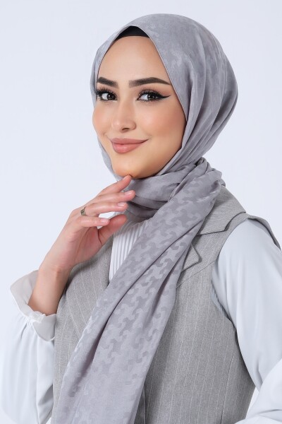 Gri Eslem Jakar Şal - 5