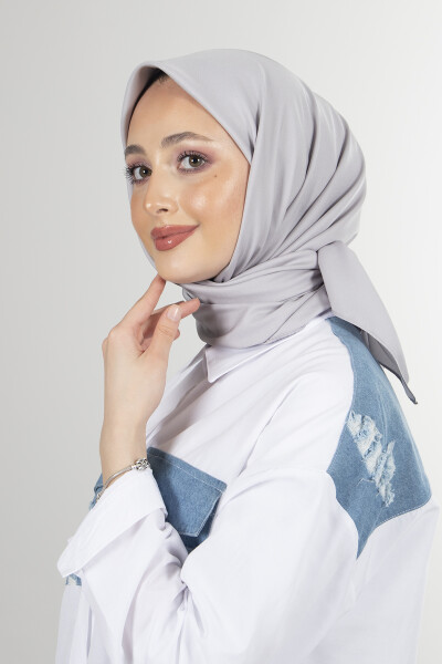 Gümüş Twill Eşarp - 6