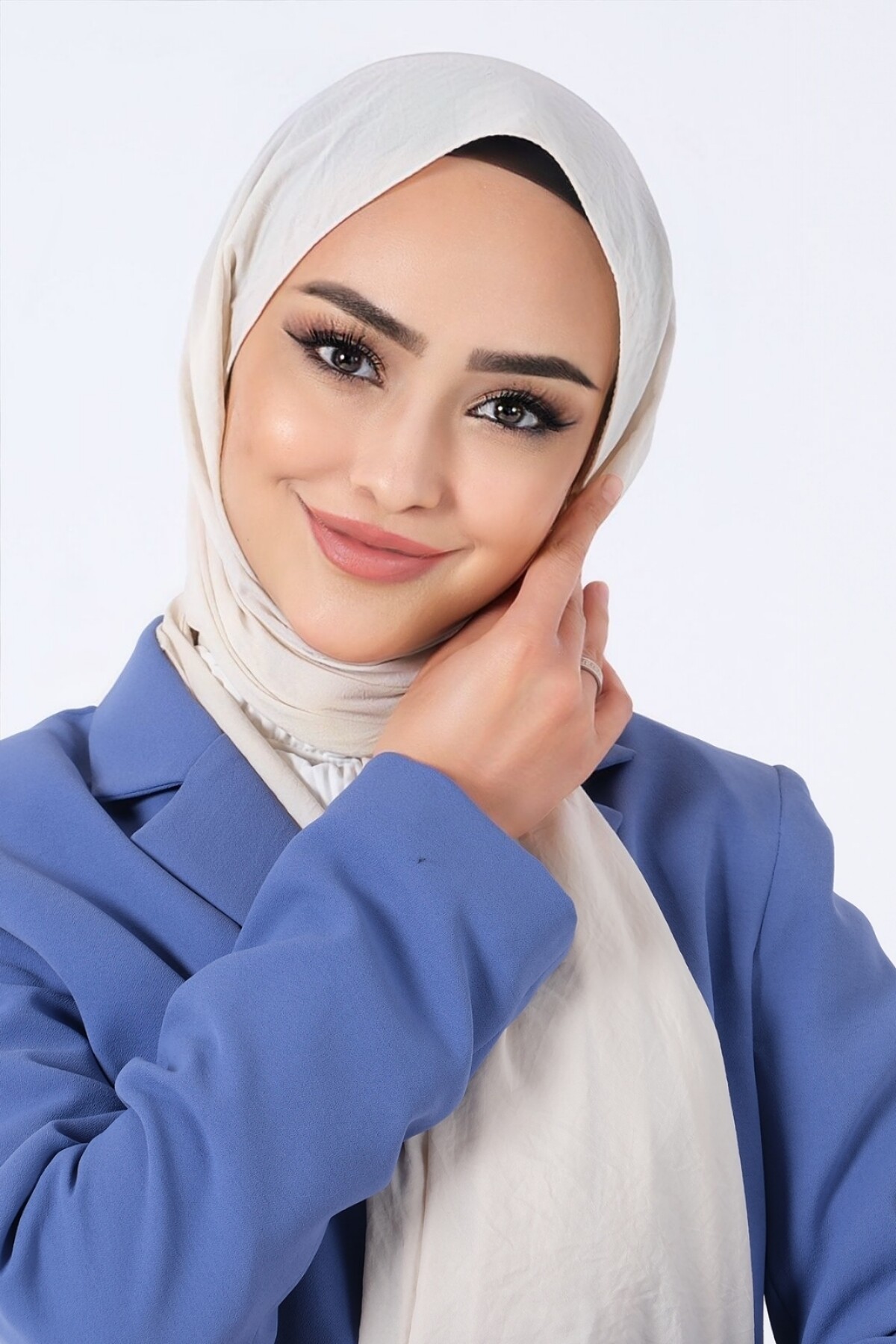 İnci Krem Asya Şal - harem