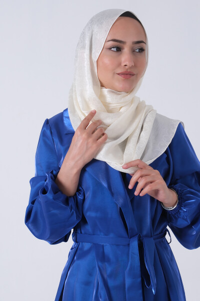 İnci Krem Beyza Jakar Şal - 3