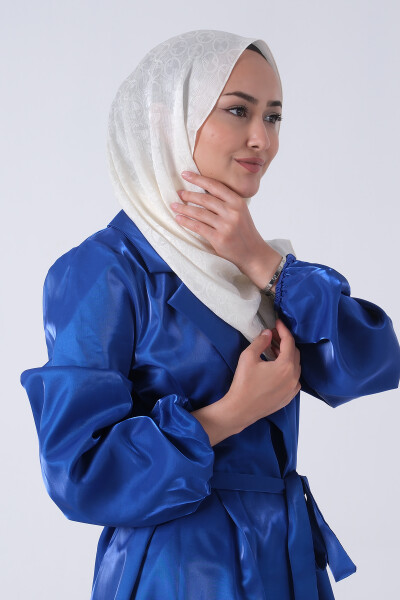 İnci Krem Beyza Jakar Şal - 4