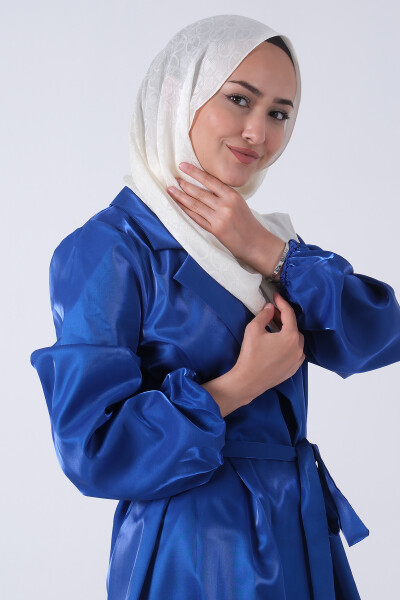 İnci Krem Beyza Jakar Şal - 6