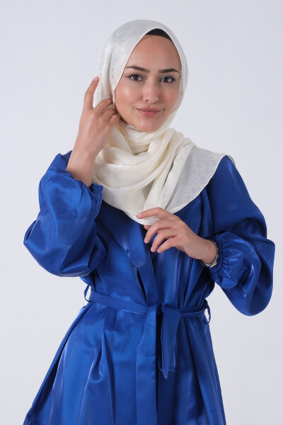 İnci Krem Beyza Jakar Şal - 5