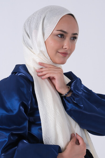 İnci Krem Masal Jakar Şal - 2