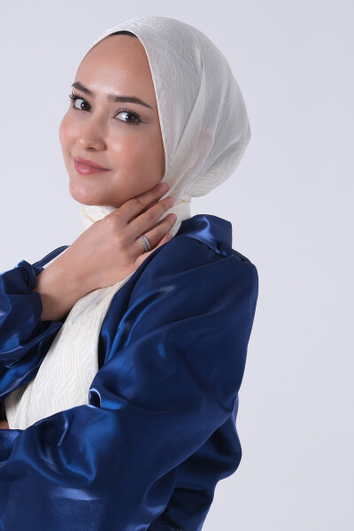 İnci Krem Masal Jakar Şal - 4