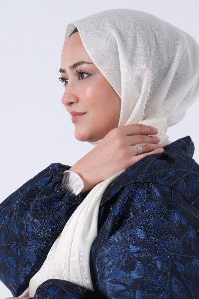 İnci Krem Nefes Jakar Şal - 3