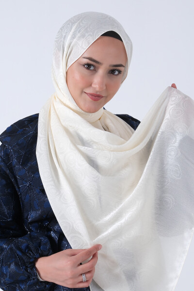 İnci Krem Nefes Jakar Şal - 4