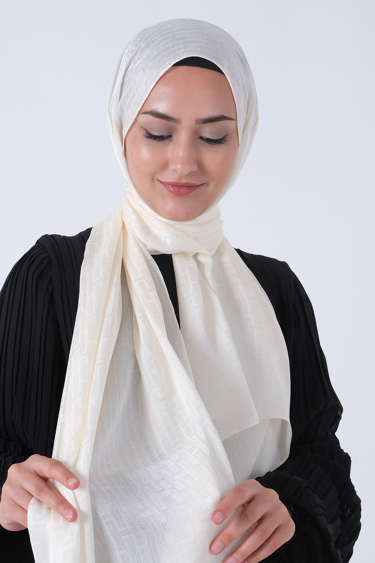 İnci Krem Nisa Jakar Şal - harem