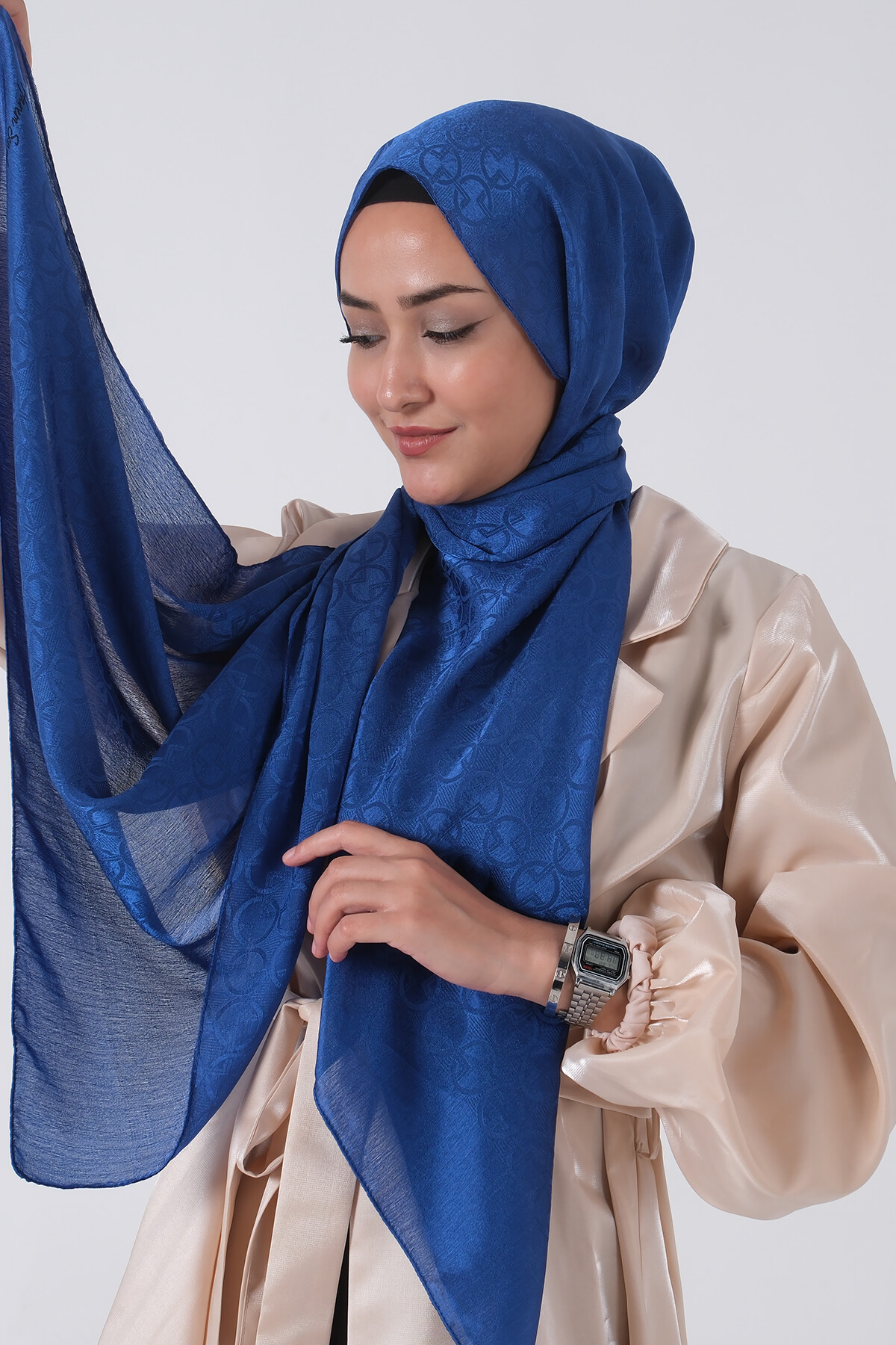 İndigo Beyza Jakar Şal - harem