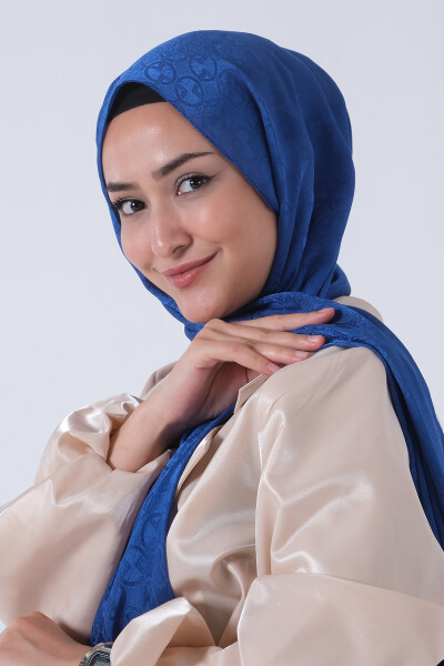 İndigo Beyza Jakar Şal - 5