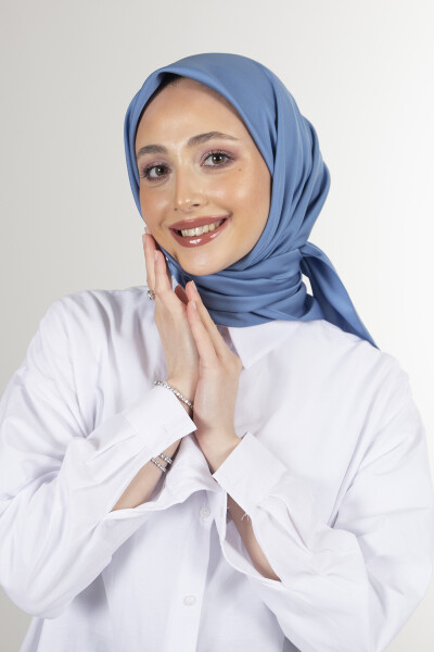 İndigo Twill Eşarp - 7