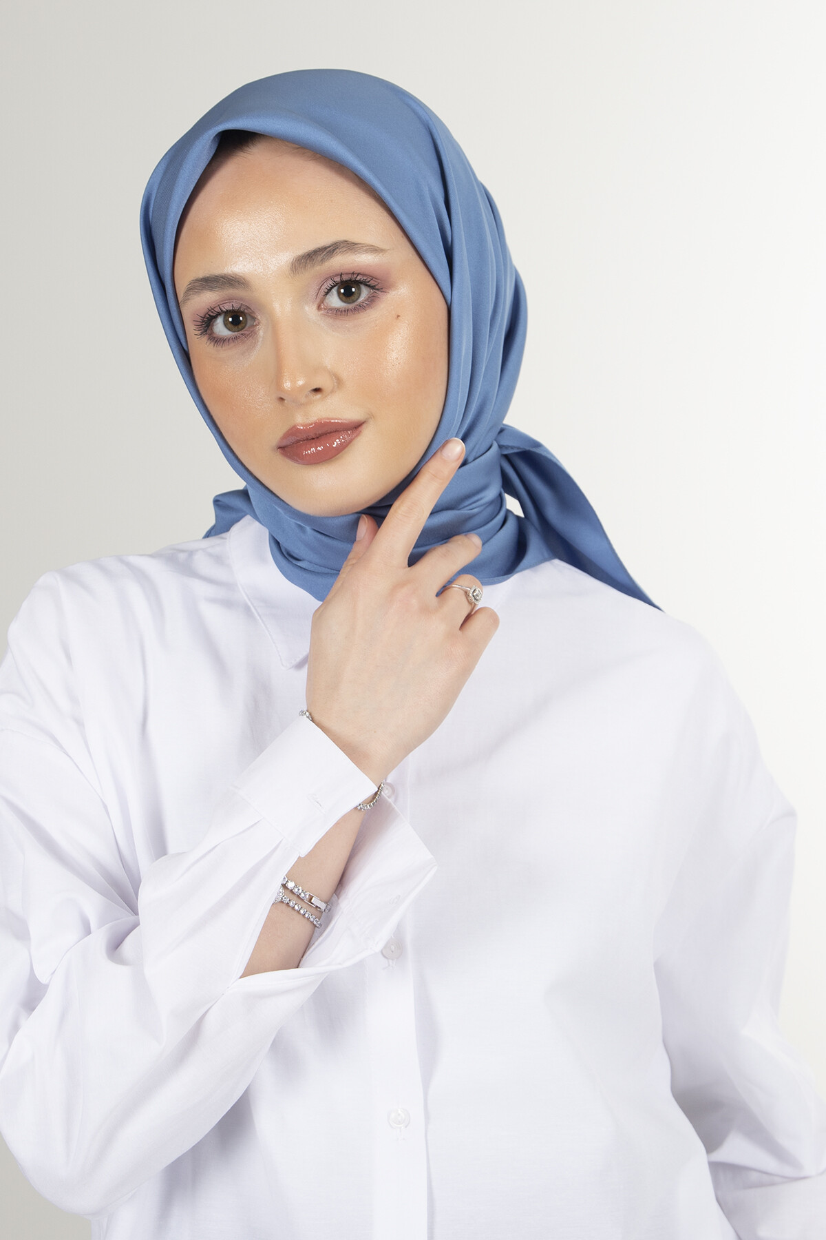 İndigo Twill Eşarp - harem