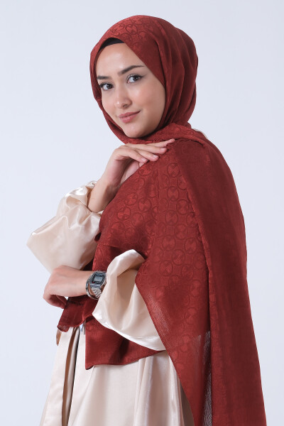 Kiremit Beyza Jakar Şal - 2