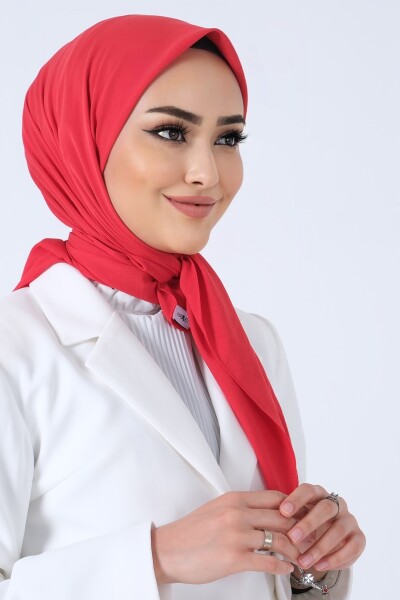 Kırmızı Asya Eşarp - 2