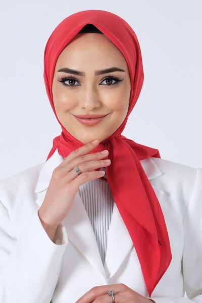 Kırmızı Asya Eşarp - 3