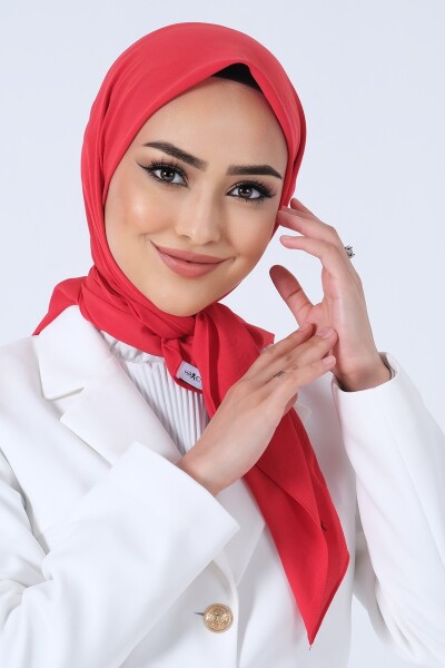 Kırmızı Asya Eşarp - 4