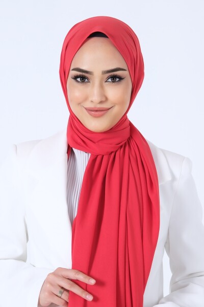 Kırmızı Asya Şal - 5