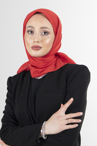 Kırmızı Brisa Vual Eşarp - 2
