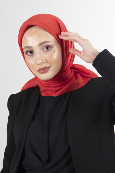 Kırmızı Brisa Vual Eşarp - 3