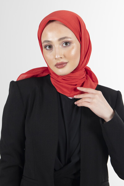 Kırmızı Brisa Vual Eşarp - 4