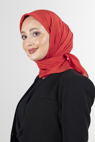 Kırmızı Brisa Vual Eşarp - 5