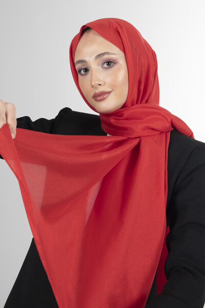 Kırmızı Brisa Vual Şal - 3