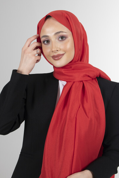 Kırmızı Brisa Vual Şal - 7