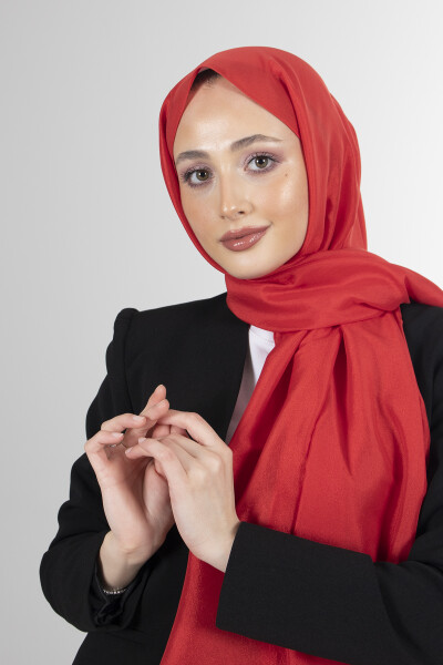 Kırmızı Brisa Vual Şal - 8