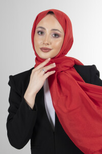 Kırmızı Brisa Vual Şal 