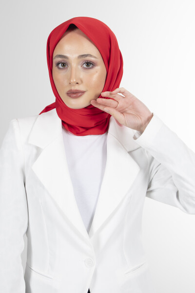 Kırmızı Twill Eşarp - 2