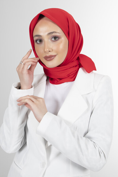 Kırmızı Twill Eşarp - 3