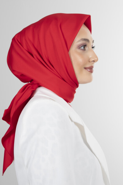 Kırmızı Twill Eşarp - 6