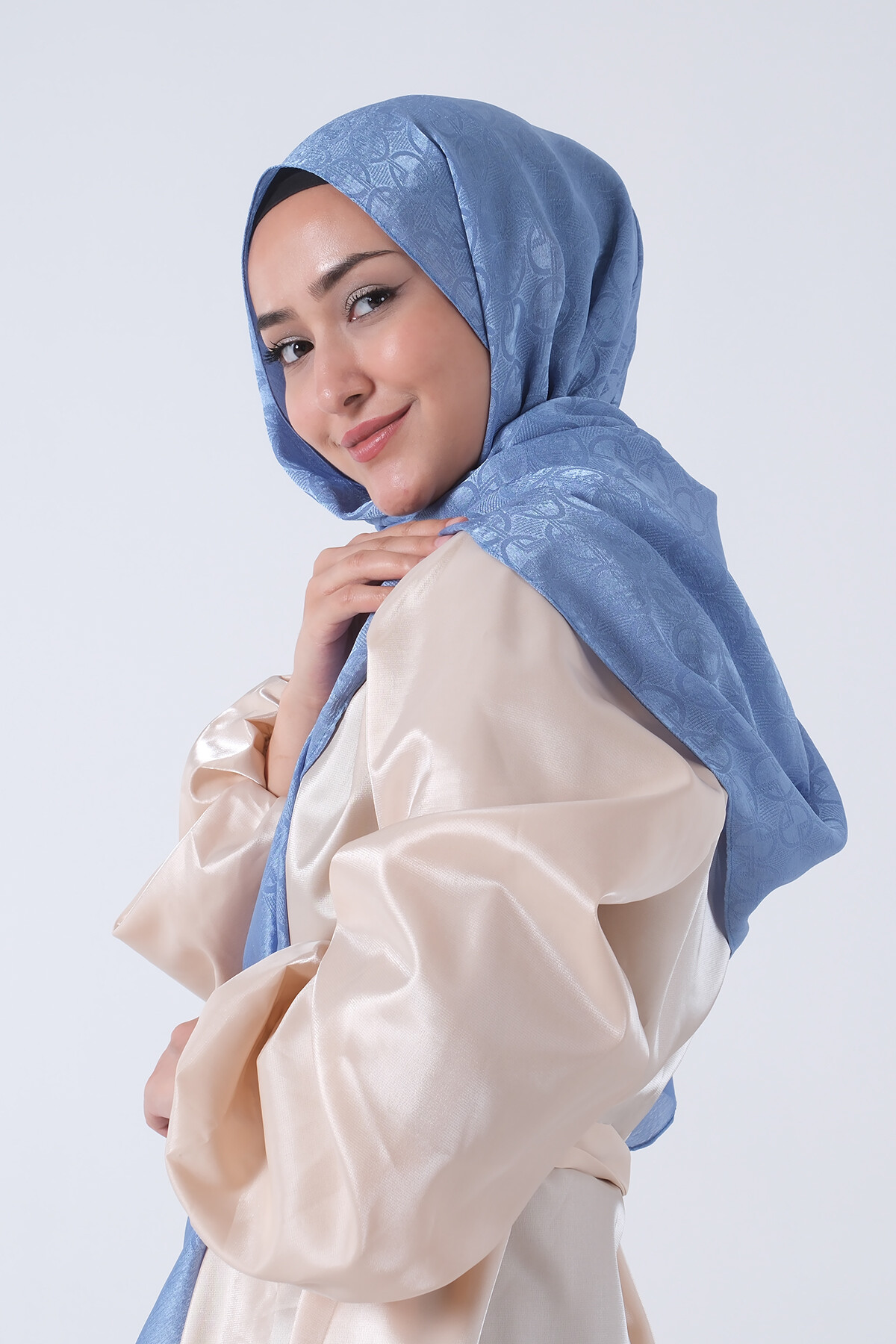 Kot Mavi Beyza Jakar Şal - harem