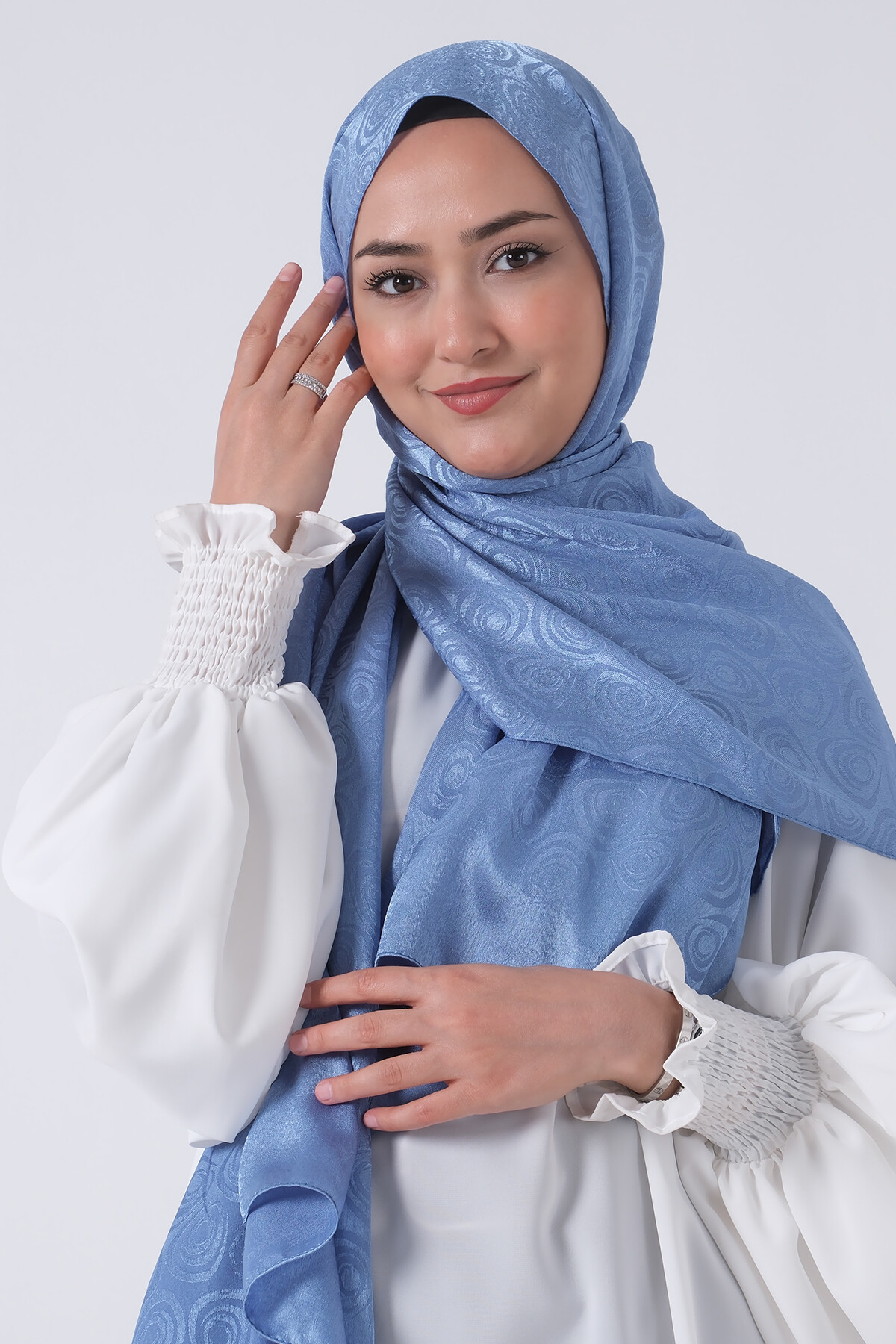 Kot Mavi Nefes Jakar Şal - harem