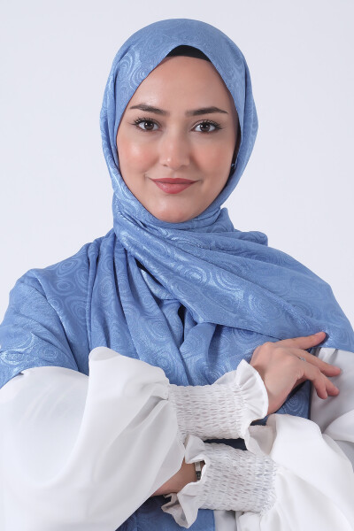 Kot Mavi Nefes Jakar Şal - 2